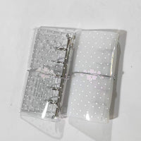Transparent Rose Dot Mini Binder Notebook M5 for Journaling and Photo Storage