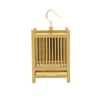 Brass Birdcage with Sparrow Home Living Room Balcony Office Decoration Cricket Cage Ornament Metal Craft