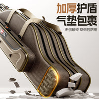 Waterproof Fishing Rod Bag, Multi-Compartment Durable Storage Case