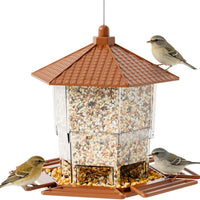 Transparent Acrylic Window Bird Feeder with Suction Cups - Wall-Mounted Bird Cage for Parrots and Small Birds