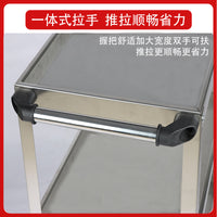 Stainless Steel 2/3-Tier Utility Cart with Wheels for Workshop, Garage, and Tools