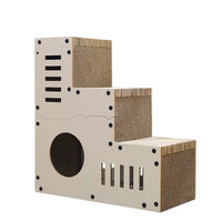 Multi-functional Corrugated Cardboard Cat Scratcher House and Climbing Frame for Self-Amusement Pet Supplies