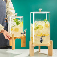 Glass Cold Water Pitcher with Faucet, High Temperature Resistant Beverage Dispenser for Juice, Tea, and Lemonade