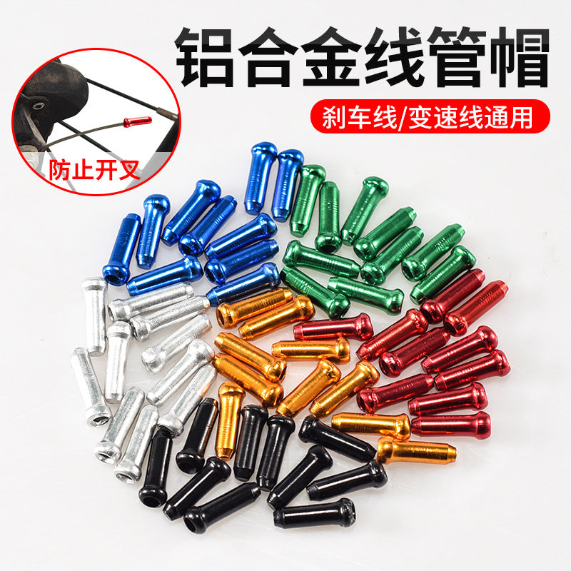 Bicycle Brake Derailleur Cable End Caps Aluminum Alloy