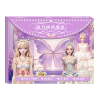 Princess Lolita Magnetic Dress-Up Doll Kit for Girls, DIY Reusable Sticker Play Set