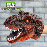 Kids Dinosaur Hand Puppet Realistic Parent-Child Interactive Toy Soft Rubber Model for Boys