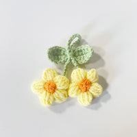 Puff Flower Crochet Woolen Five-Petal Small Flower Applique for Clothing Accessories and Handicraft Embellishments