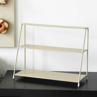 Luxury Coffee Corner Cup Holder 3-Tier Desktop Organizer Iron Art Tea Set Storage Rack