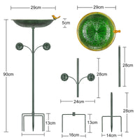 Vintage Cast Iron Bird Bath Feeder for Garden & Lawn Decor