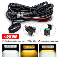 Dual Color Off-Road Spotlight Wiring Harness with Strobe Button and Dual Switch Control