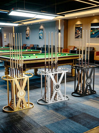 Billiard Cue Rack Floor Stand for Pool Cues - 9-Hole Storage Organizer