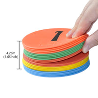 Football Basketball Training Equipment Flat Number 1-10 Marker Discs Dance Footwork Mats Auxiliary Obstacle Marker Plates
