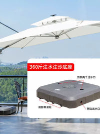 Outdoor Patio Umbrella Base with Wheels, Water/Sand Filled Heavy Duty Stand for Cantilever & Market Umbrellas