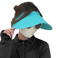 UV Protection Wide Brim Sun Visor for Women, Outdoor Empty Top Headband Sun Hat