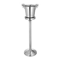 Thickened Stainless Steel Freestanding Ice Bucket with Stand for Bar and Home Decor