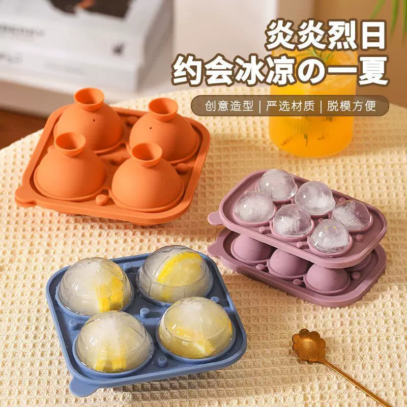Silicone Sphere Ice Cube Mold for Cocktails and Beverages, Food-Grade Ice Ball Maker