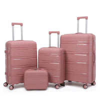 Lightweight PP Hardshell Luggage with Spinner Wheels and Explosion-Proof Zipper