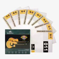 Kepma Acoustic Guitar Strings Set, .011 Gauge, 6-String Pack with Accessories
