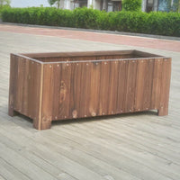 Durable Outdoor Wooden Planter Box for Garden Patio, Moisture-proof and Rot-Resistant