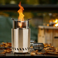 Portable Wood Gasification Stove for Outdoor Camping and Picnics