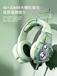 Wired Gaming Headset with Noise-Cancelling Microphone for PC, Laptop, and Type-C Devices