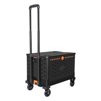 Foldable Shopping Cart with Wheels, Large Capacity Collapsible Utility Wagon for Groceries, Camping, and Storage