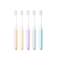 5-Pack Macaron Foldable Travel Toothbrushes with Soft Bristles