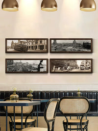 Vintage Shanghai Street Scene Wall Art for Restaurant Decor