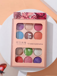 Vibrant Multi-Color Eyeshadow Palette with Shimmer for Stage Performance Makeup