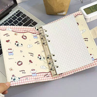 Cute Happy Puppy A6 Loose-Leaf Notebook Portable Travel Journal Thickened Notepad