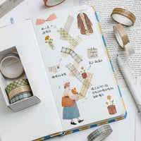 Vintage Floral Washi Tape Set for DIY Journals and Scrapbooks