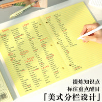 Sijin A4 Loose-Leaf Notebook for Exam Prep and Study, 200 Pages with Thickened Pad