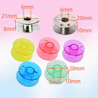 Wholesale Universal Colorful Plastic Bobbins Transparent Multifunctional Sewing Machine Thread Spools Iron Bobbin Boxed