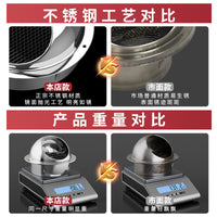 Extended Stainless Steel Wall Vent Cap for Range Hood Exhaust Pipe, Rainproof Outdoor Air Vent Cover