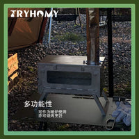Portable Folding Titanium Alloy Outdoor BBQ Grill and Fire Pit