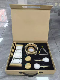 Orff Wooden Percussion Instrument Set for Kids, Musical Enlightenment Teaching Gift Box for Beginners