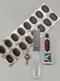 Bicycle Tire Repair Kit, Glue-Free Inner Tube Patches for Bike & Motorcycle Tires