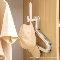 L-shaped Retractable Wall-Mounted Hat Rack for Wardrobe and Door