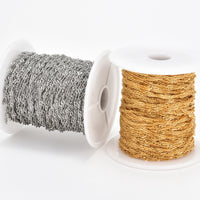 18K Gold Plated Stainless Steel Water Wave Chain for DIY Jewelry Making