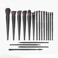 18-Piece Makeup Brush Set with Foundation, Concealer, Eyeshadow, and Blush Brushes, with Travel Case Options