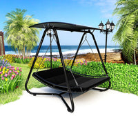 Outdoor Garden Patio Double Swing Hammock Bed with Canopy