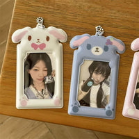 Cute Dessert Rabbit 3-inch Thickened Card Holder for ID, Photos, and Collectibles