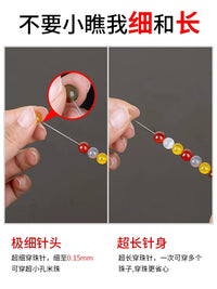 Twisted Beading Needles for Pearls & Crystals, DIY Stringing Tool Set with Syringe