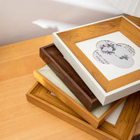 DIY Watercolor Chinese Painting Photo Frame with Mat Board for Wall or Tabletop Display