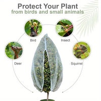 Garden Plant Insect Net Cover with Drawstring and Lock for Greenhouse Orchard Protection