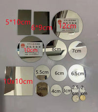 Jingyun Shell-less 1mm Thick DIY Mirror Glass Lens for Magnification, Round and Square Shapes