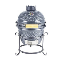 13-inch Kamado Ceramic BBQ Grill Smoker for Outdoor Pizza and Charcoal Cooking, Perfect for Parties and Picnics