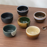 MinoYaki Japanese Matcha Bowl Wabi-Sabi Style Thick Ceramic Rice Bowl