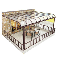 Aluminum Alloy Patio Awning for Villas & Courtyards, Durable Polycarbonate Rain Shelter