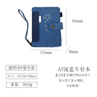 A7 Deep Blue Denim Planner Notebook with Loose-Leaf Pages